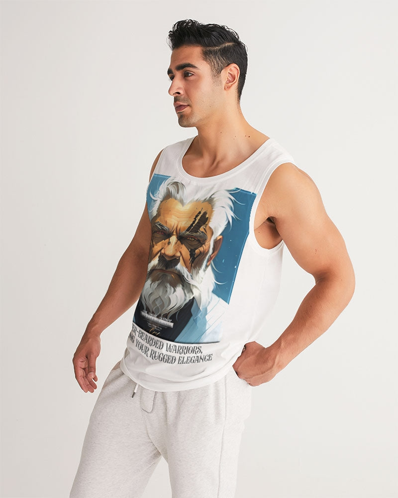 Silver bearded warrior Men's Sports Tank