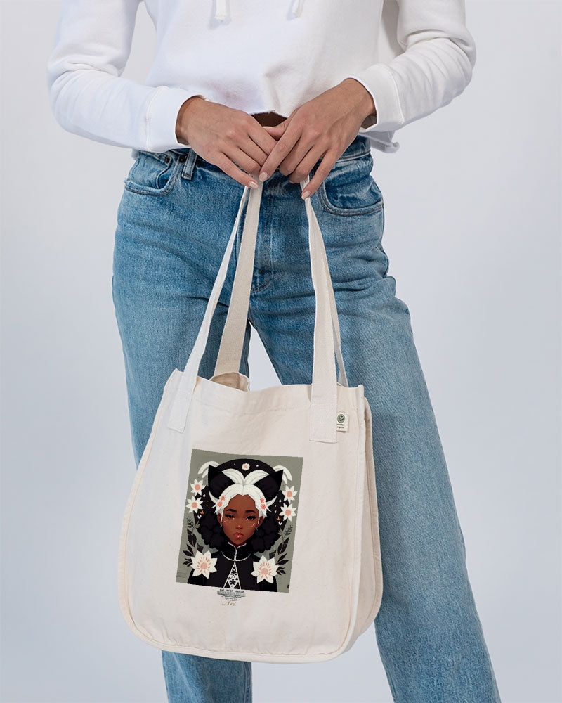 Nubian girl silver fox Organic Cotton Canvas Market Tote | Econscious