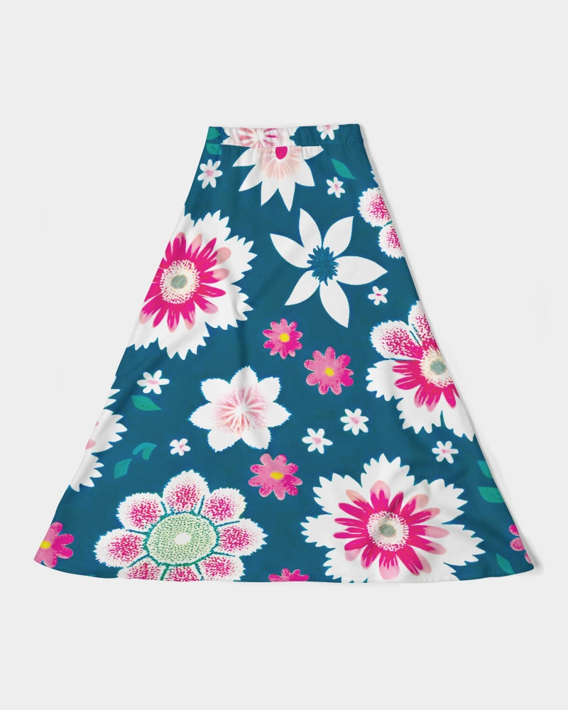 Beautiful floral pattern Women's All-Over Print A-Line Midi Skirt