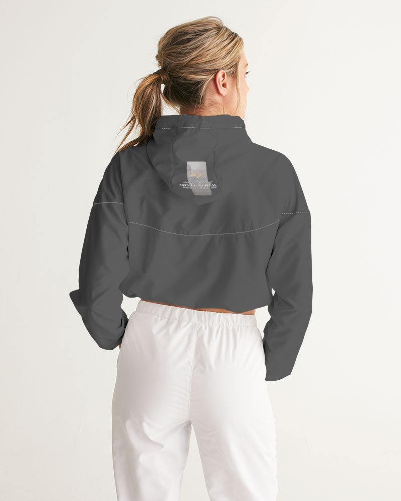 Indian Silver fox Women's Cropped Windbreaker