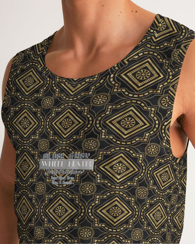 Brown Diamond pattern Men's Sports Tank