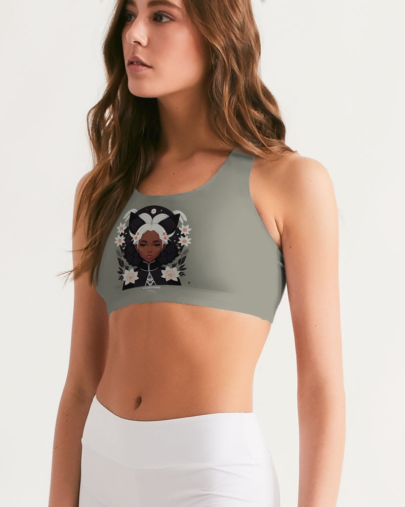 Nubian girl silver fox Women's Seamless Sports Bra