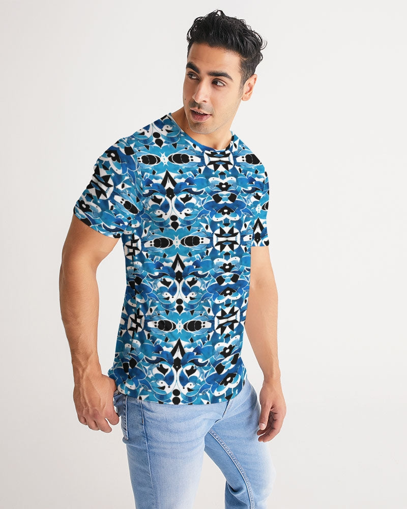 Blue Abstract pattern design Men's Tee