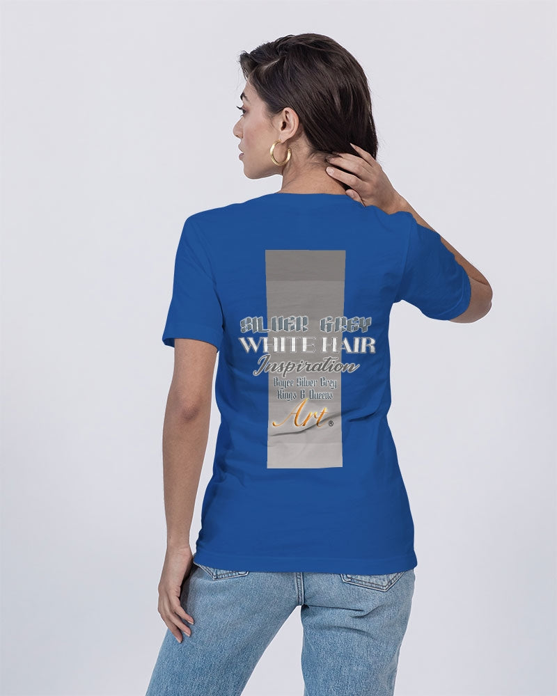 Beautiful white woman my time to shine Unisex Jersey V-Neck Tee | Bella + Canvas