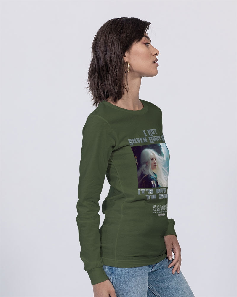 Beautiful white woman my time to shine Unisex Jersey Long Sleeve Tee | Bella + Canvas