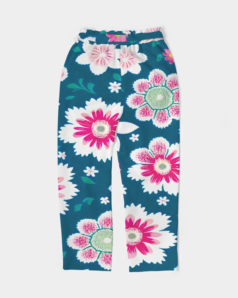 Beautiful floral pattern Women's All-Over Print Belted Tapered Pants