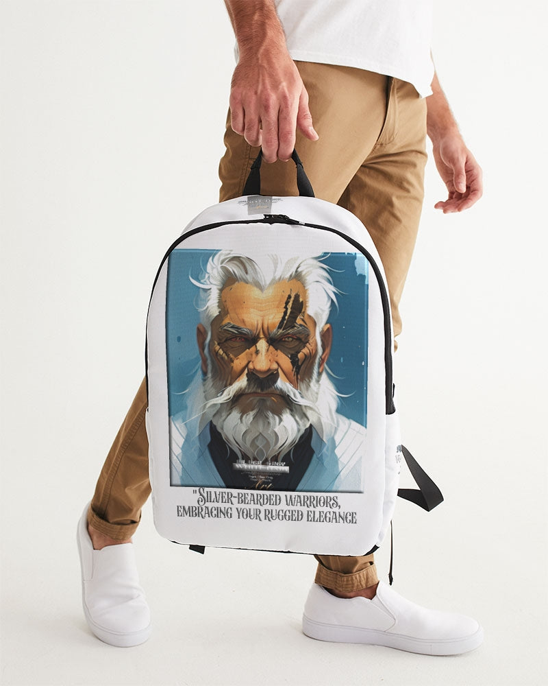 Silver bearded warrior Large Backpack