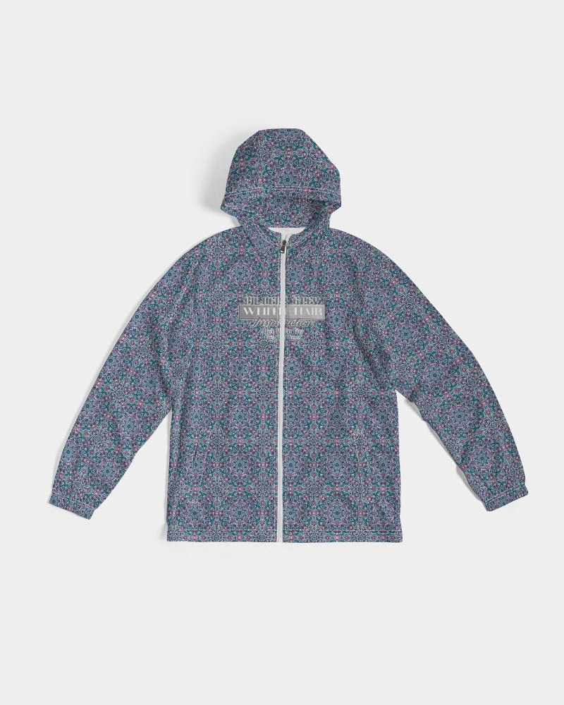 Beautiful mosaic blue pattern Men's Windbreaker