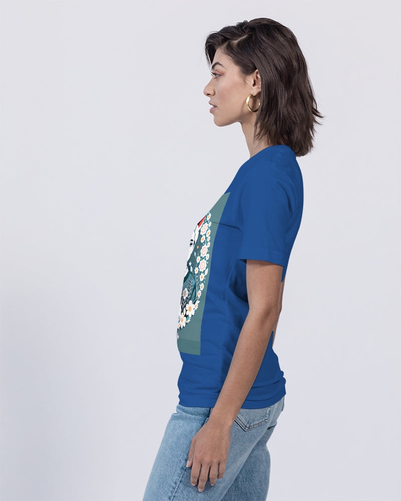 Silverfox flower Unisex Jersey V-Neck Tee | Bella + Canvas