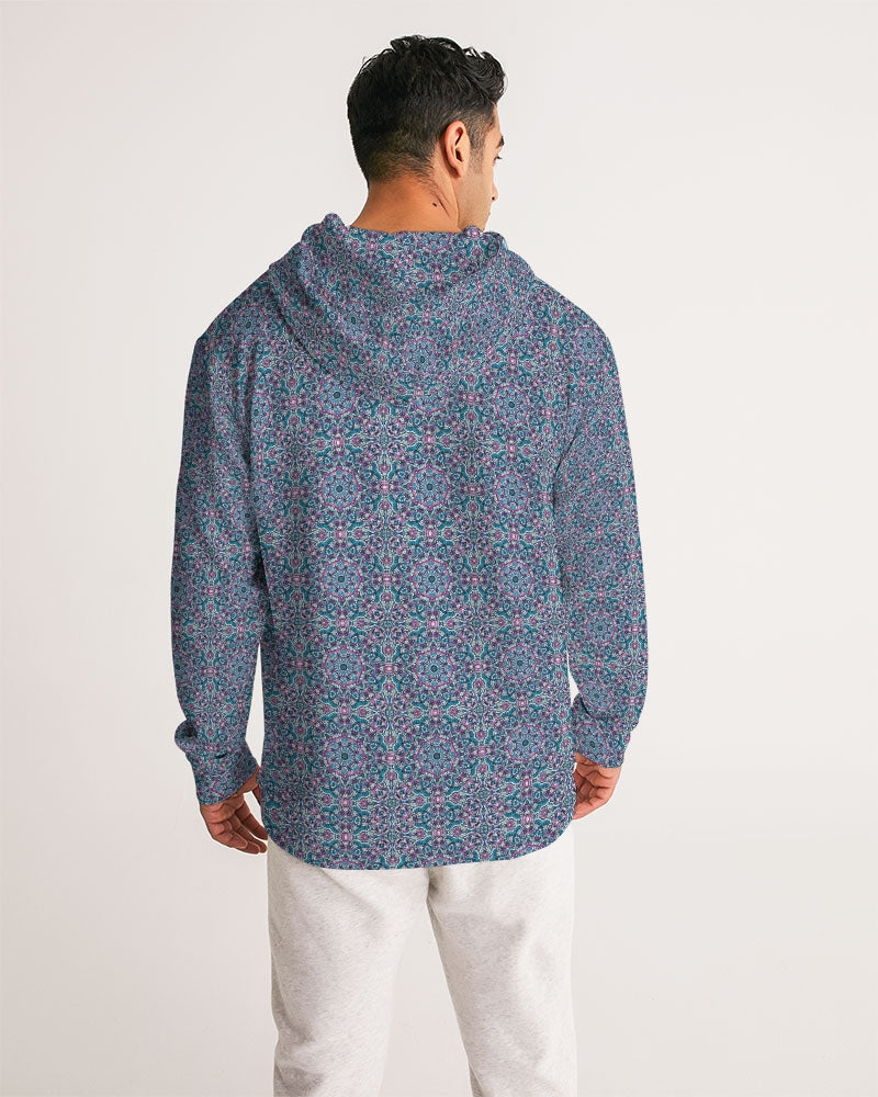 Beautiful mosaic blue pattern Men's Hoodie