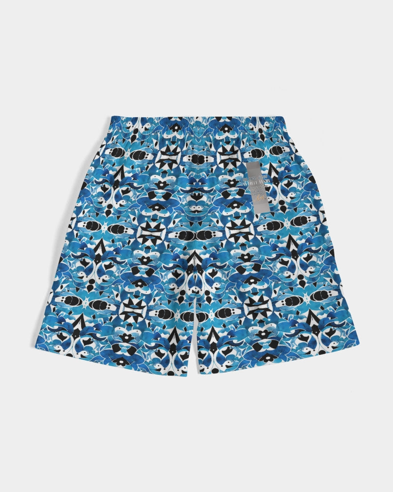 Blue Abstract pattern design Men's Jogger Shorts