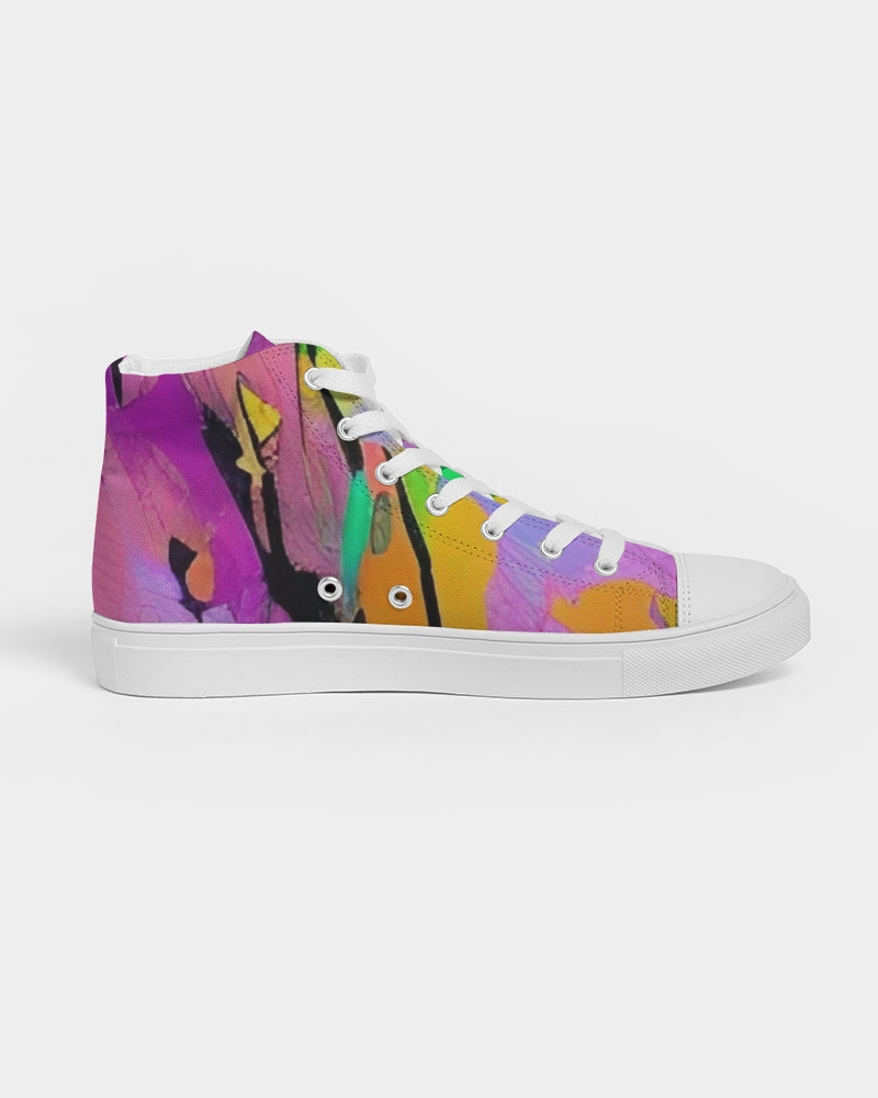 Abstract pattern for shoes Men's Hightop Canvas Shoe