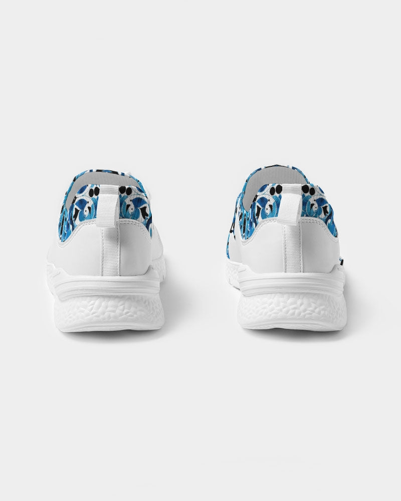 Blue Abstract pattern design Men's Two-Tone Sneaker