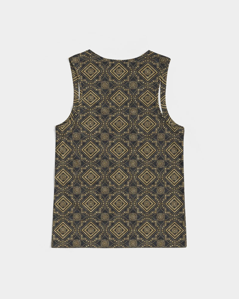 Brown Diamond pattern Men's Sports Tank