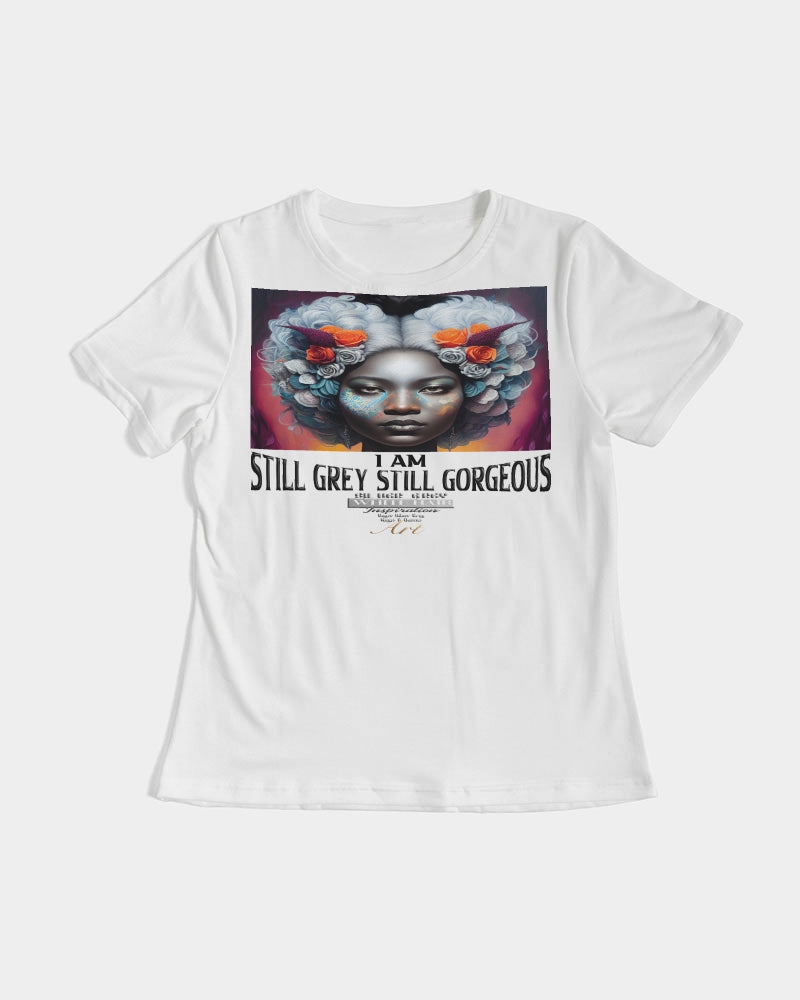 Promoting black women with silver grey hair Women's Tee