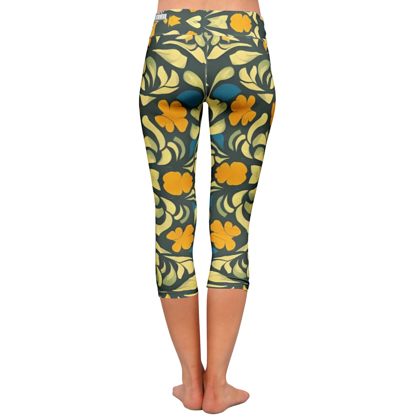 Silver grey white hair inspiration 's All-Over Print Yoga Capri Leggings