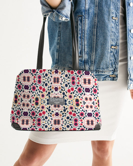 Abstract flower pattern Shoulder Bag