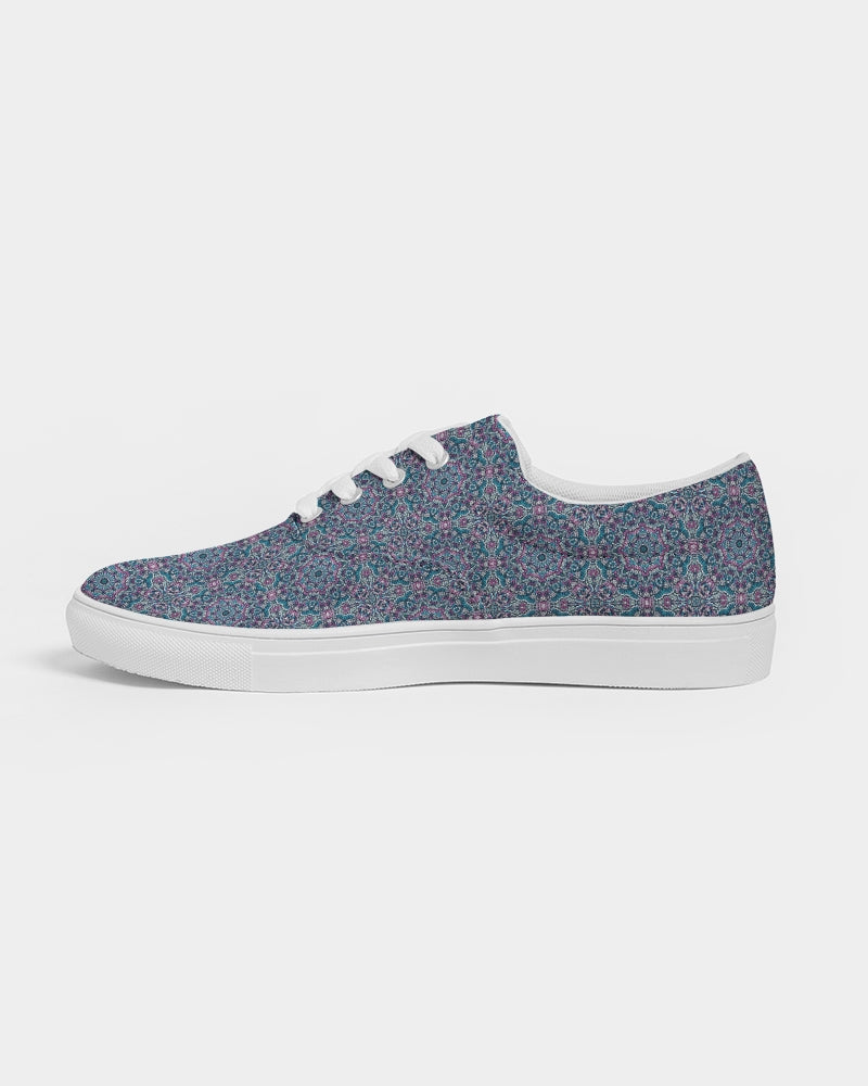 Trainers. blue mosaic Men's Lace Up Canvas Shoe