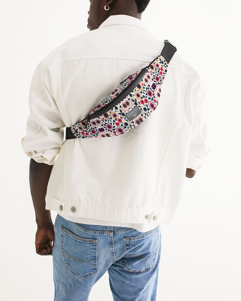 Abstract flower pattern Crossbody Sling Bag