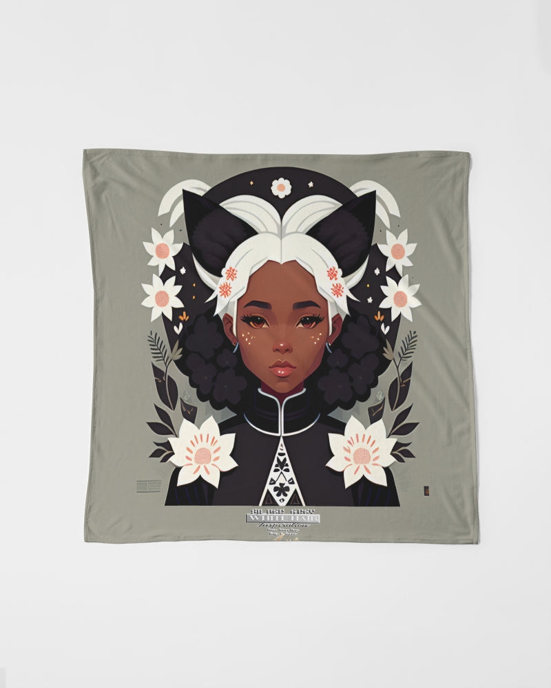 Nubian girl silver fox Bandana Set