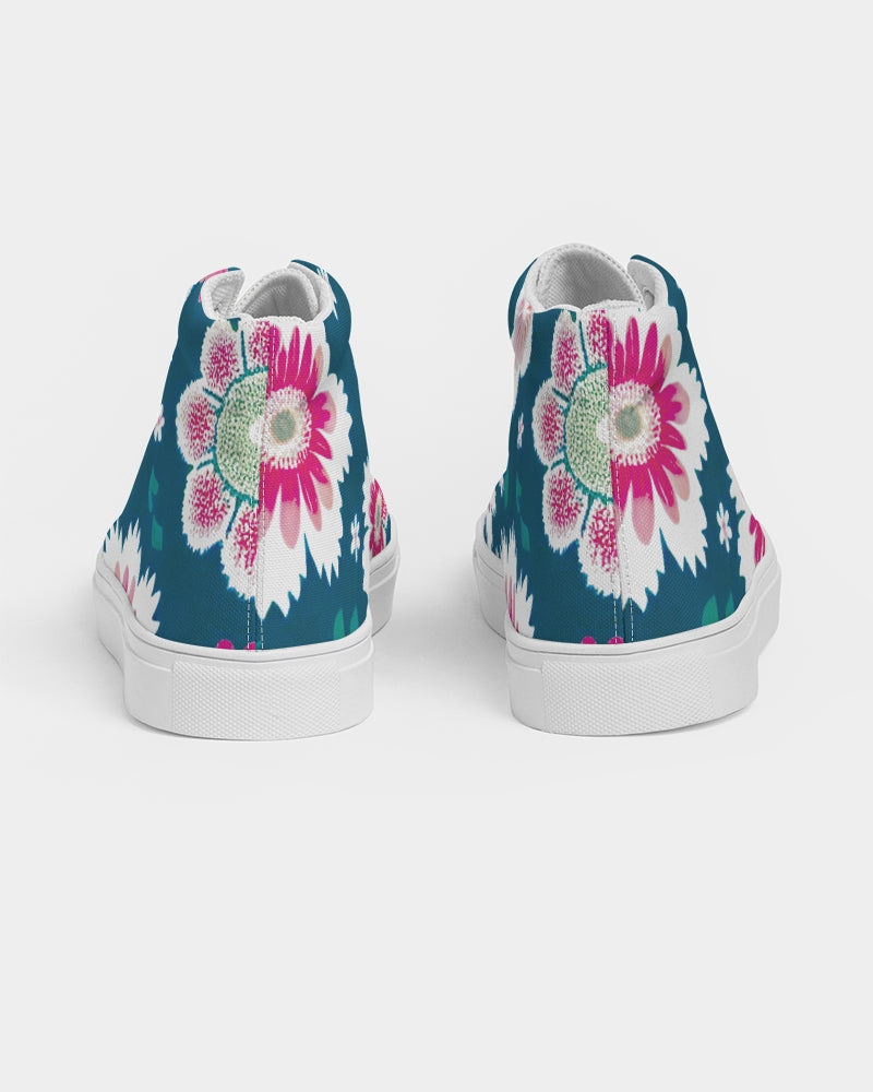 Beautiful floral pattern Women's Hightop Canvas Shoe