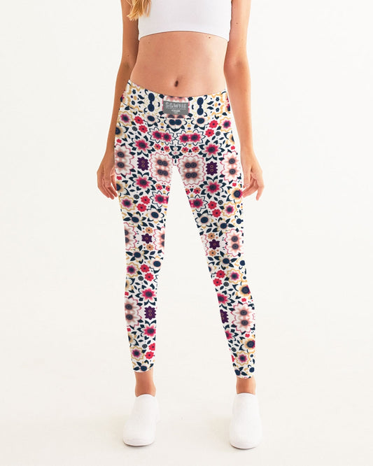 Abstract flower pattern Women's All-Over Print Yoga Pants