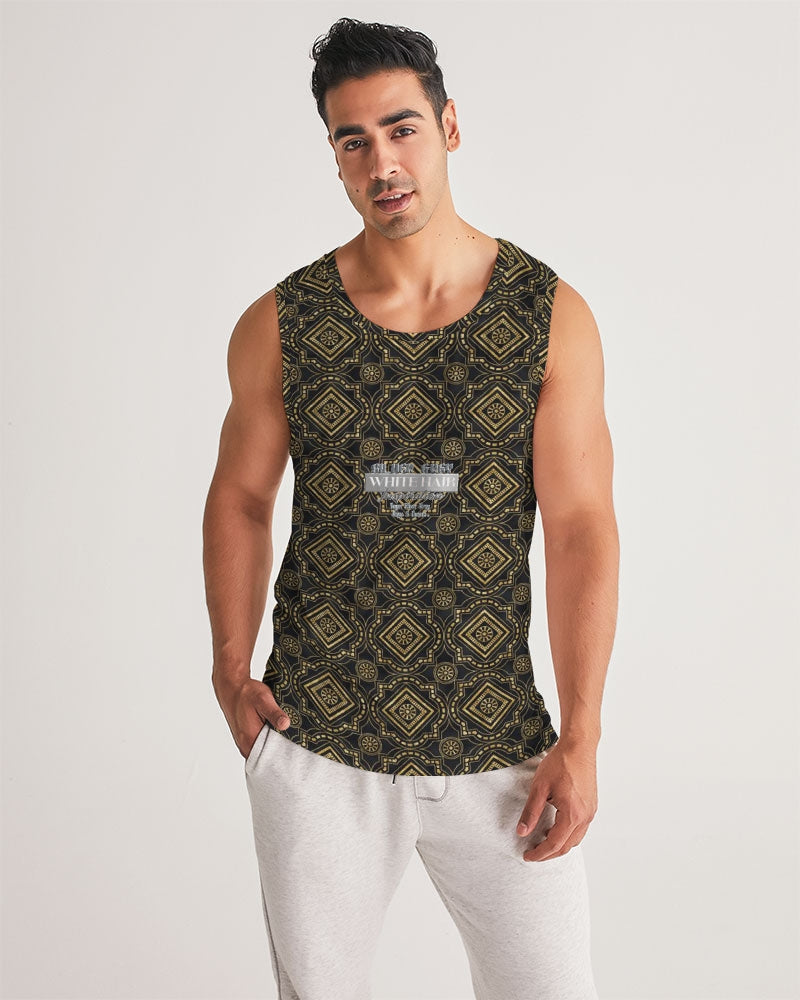 Brown Diamond pattern Men's Sports Tank