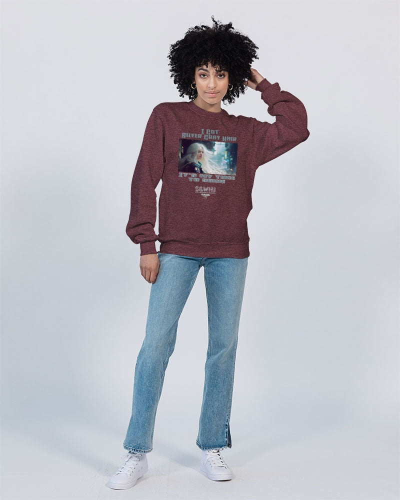 Beautiful white woman my time to shine Unisex Sweatshirt | Champion