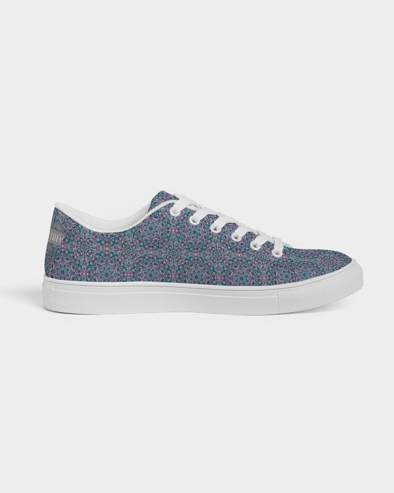 Trainers. blue mosaic Men's Faux-Leather Sneaker