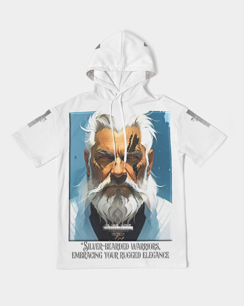 Silver bearded warrior Men's Premium Heavyweight Short Sleeve Hoodie