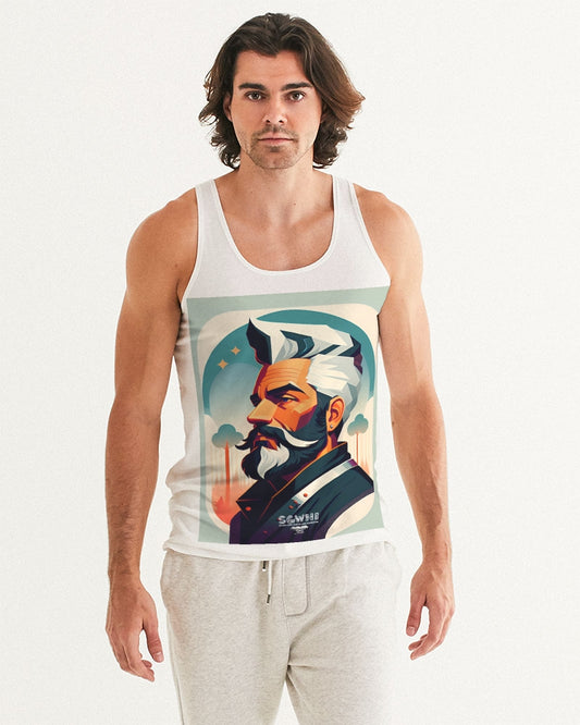 New silver grey Man style Men's All-Over Print Tank