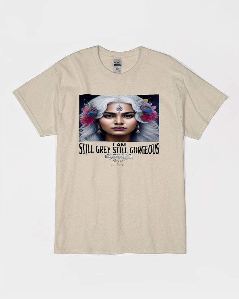 Promoting Indian women with silver grey hair Unisex Ultra Cotton T-Shirt | Gildan