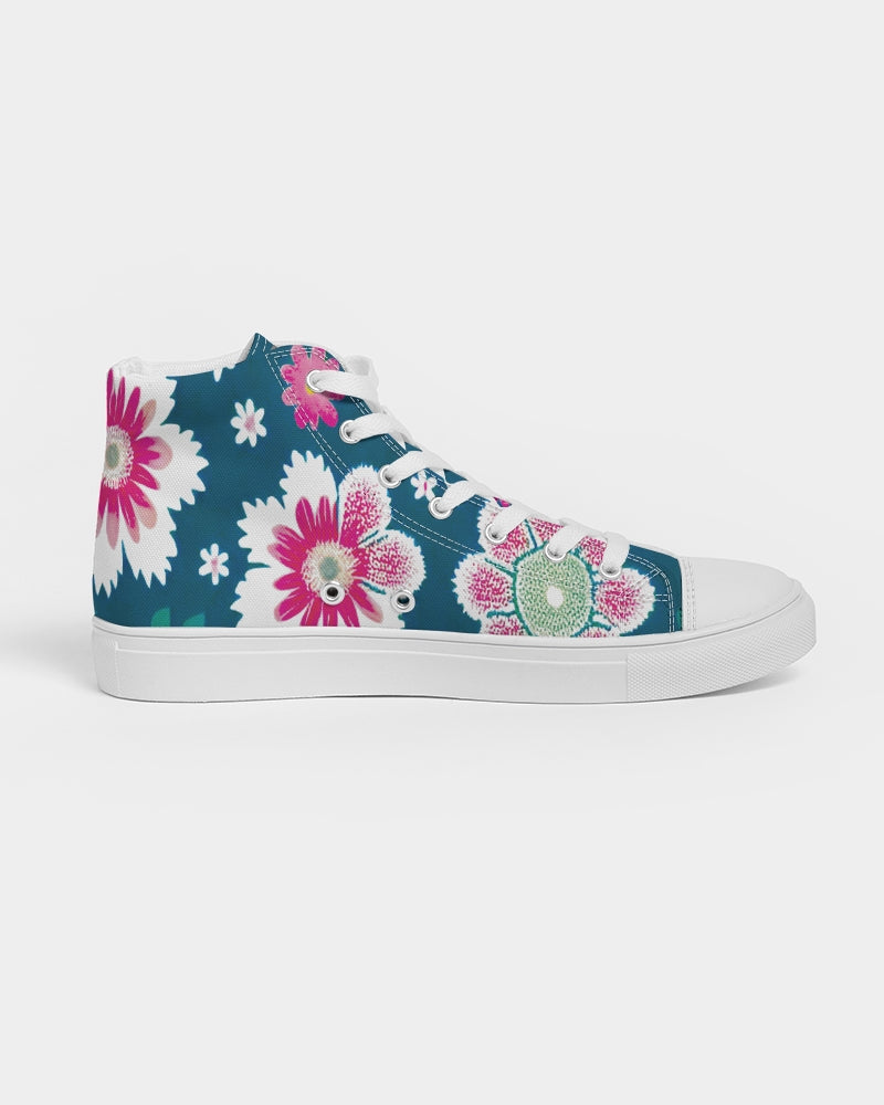 Beautiful floral pattern Women's Hightop Canvas Shoe