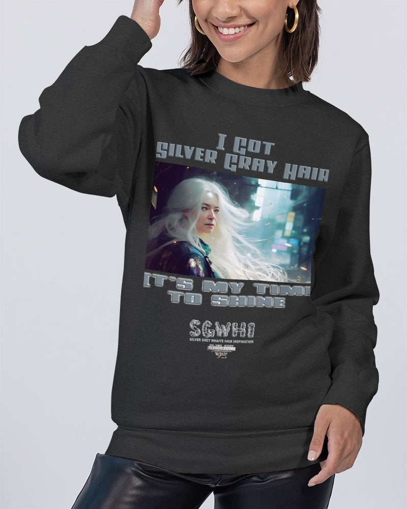 Beautiful white woman my time to shine Unisex Premium Crewneck Sweatshirt | Lane Seven