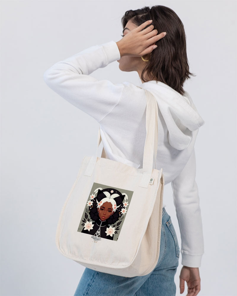 Nubian girl silver fox Organic Cotton Canvas Market Tote | Econscious