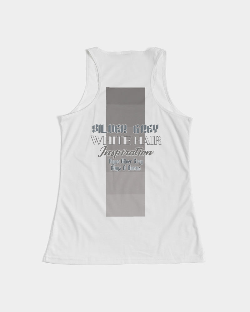 Promoting Asian women with silver grey Women's Tank