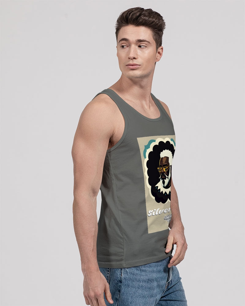 Black gentleman Silverfox Unisex Jersey Tank | Bella + Canvas