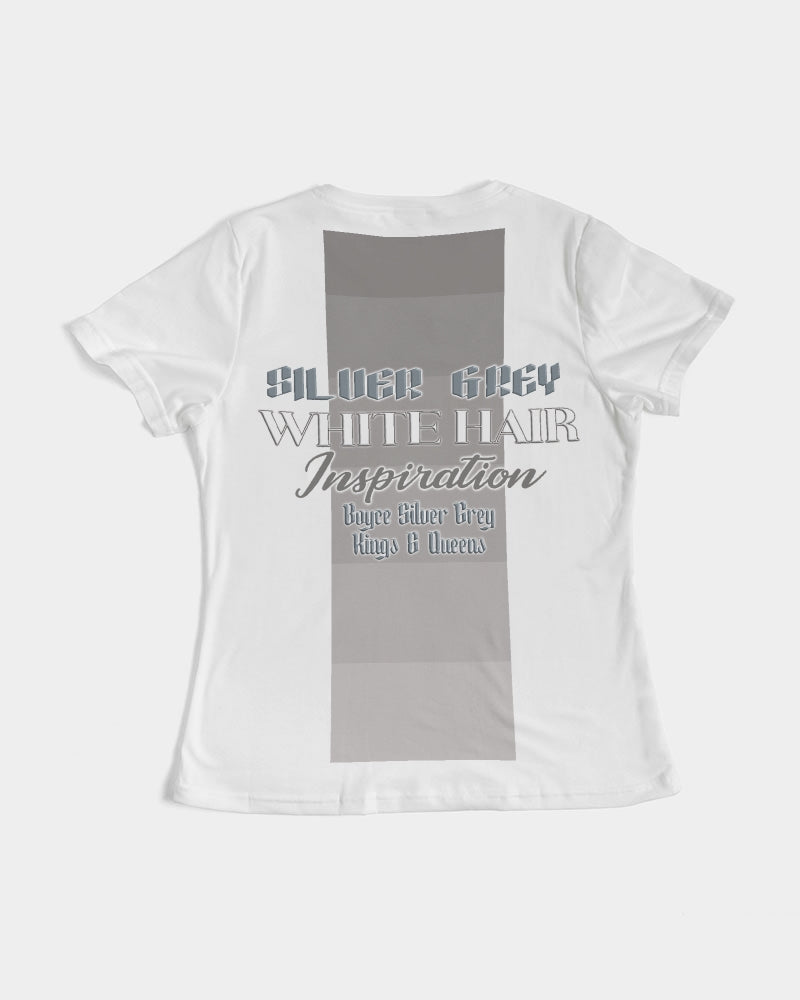 Promoting black women with silver grey hair Women's Tee