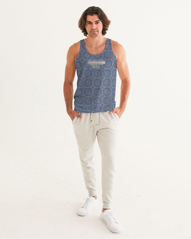 Beautiful mosaic blue pattern Men's Tank