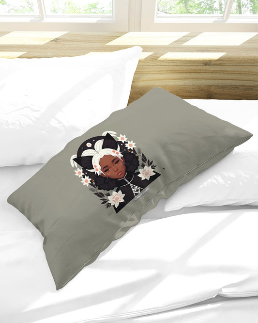 Nubian girl silver fox King Pillow Case