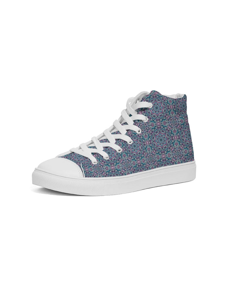 Trainers. blue mosaic Men's Hightop Canvas Shoe