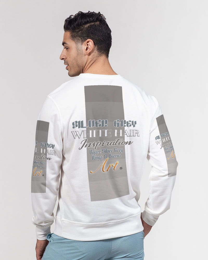 Silver bearded warrior Men's Classic French Terry Crewneck Pullover