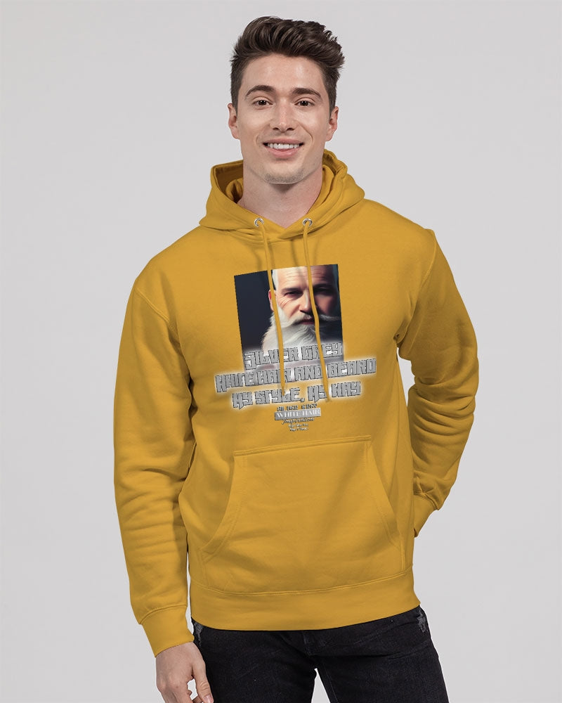 Silver Grey white hair and beard, my style my way Unisex Premium Pullover Hoodie | Lane Seven