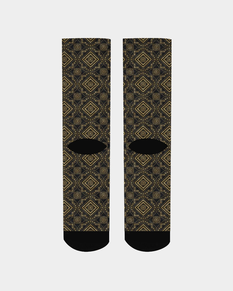 Brown Diamond pattern Men's Socks