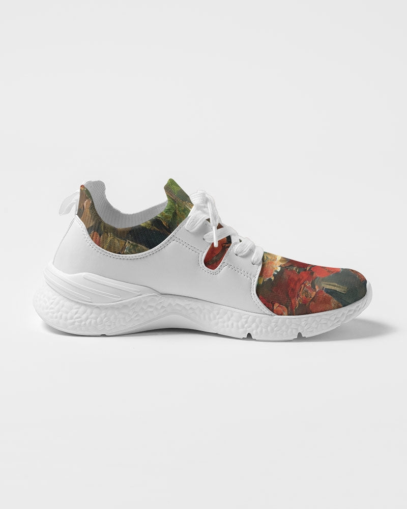 Abstract Rose design Women's Two-Tone Sneaker