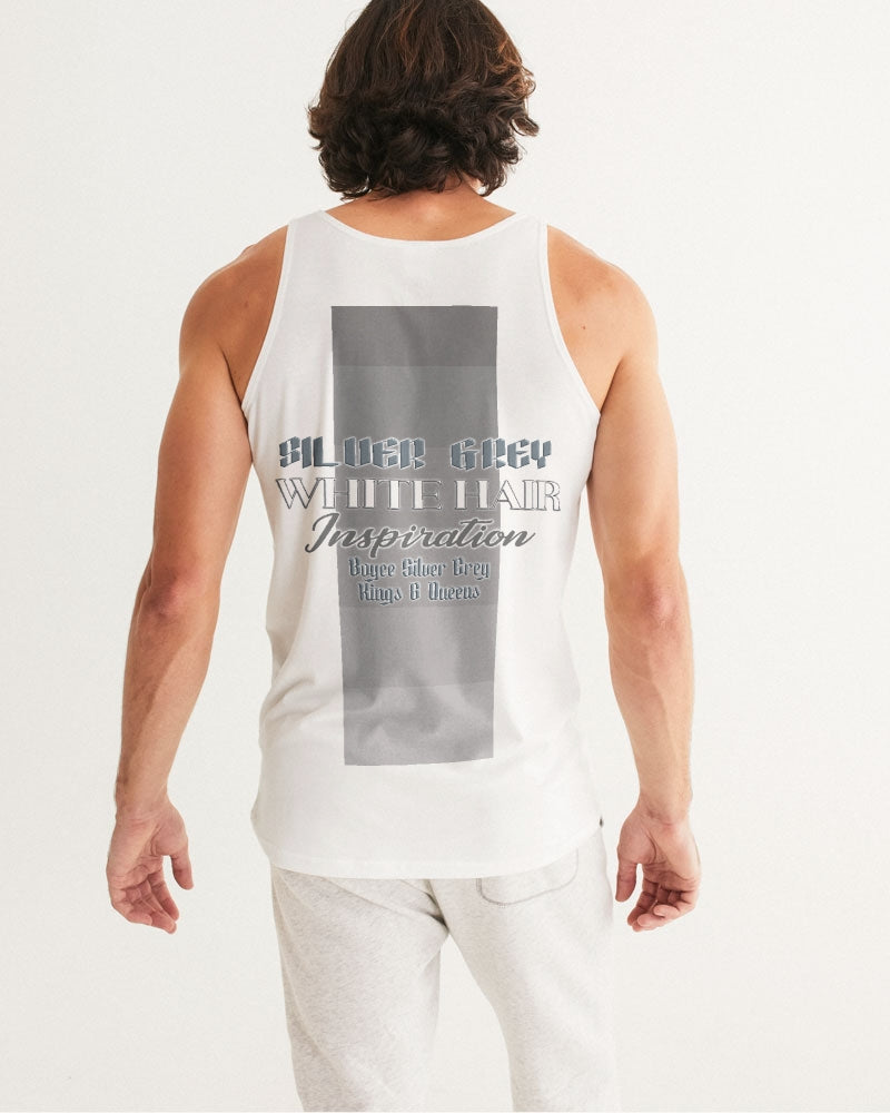 Silver Grey white hair and beard, my style my way Men's Tank