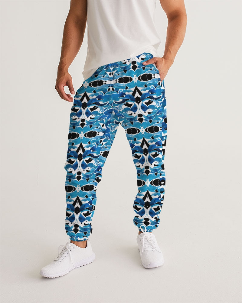 Blue Abstract pattern design Men's Track Pants