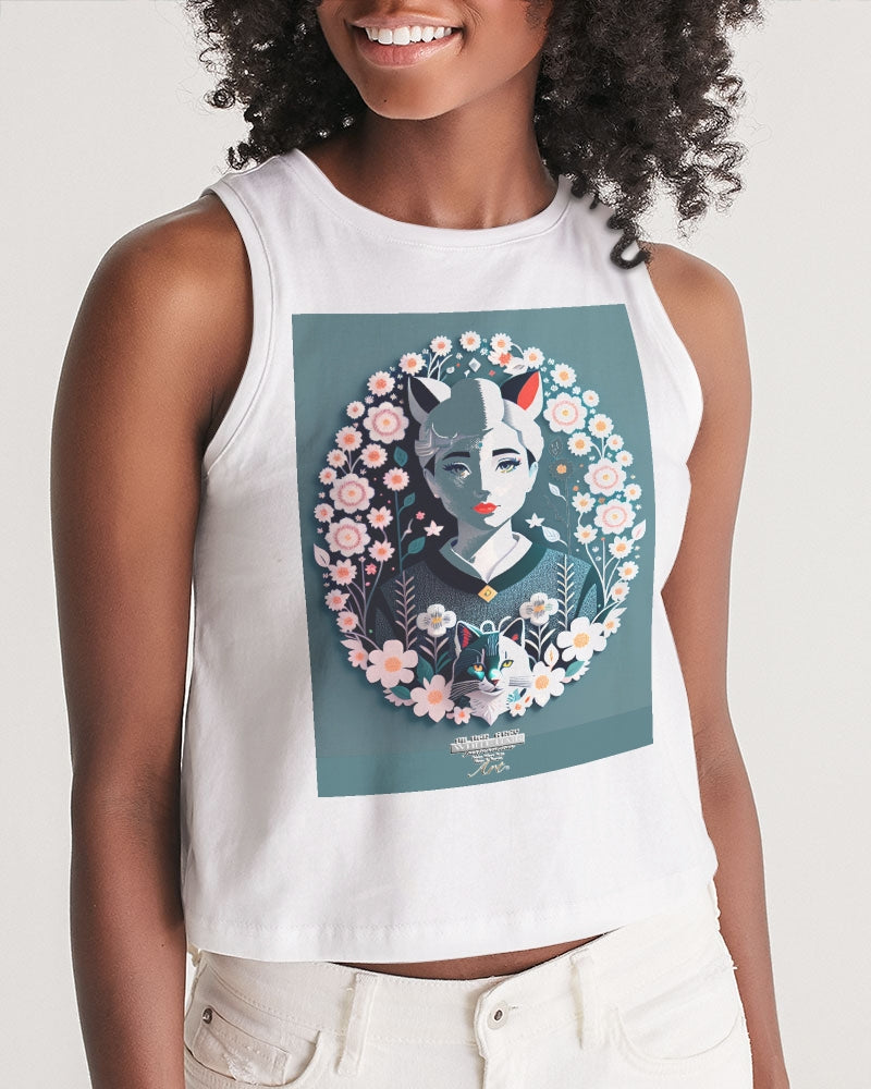 Silverfox flower Women's Cropped Tank