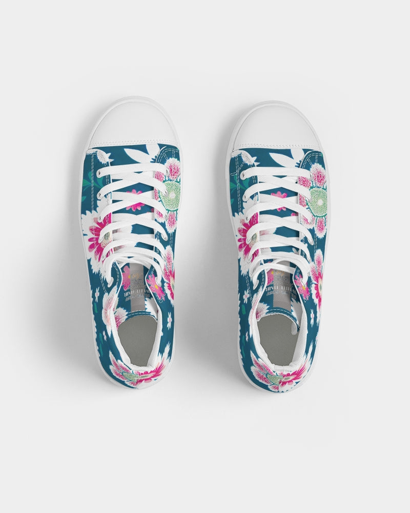 Beautiful floral pattern Women's Hightop Canvas Shoe