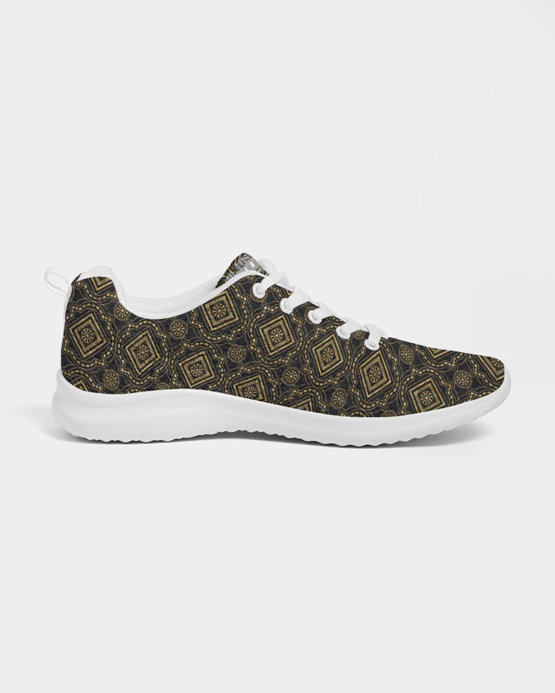 Brown Diamond pattern Men's Athletic Shoe